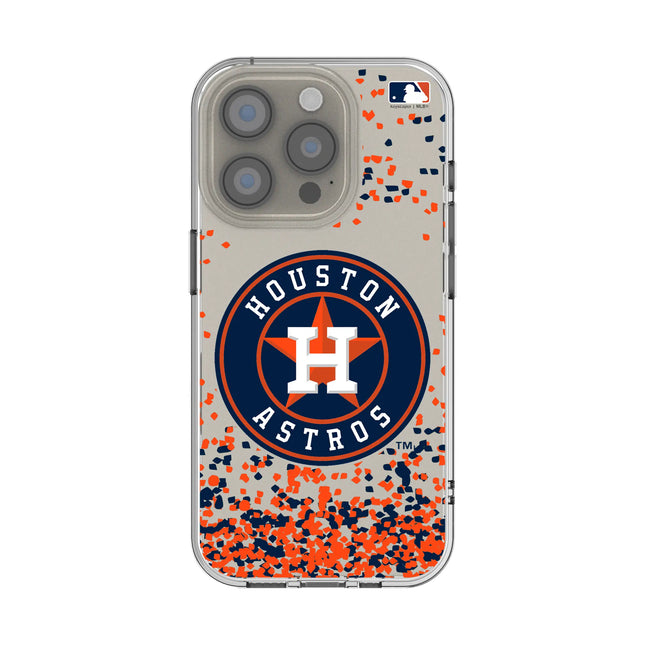 Houston Astros Confetti Clear Phone Case for Apple iPhone
