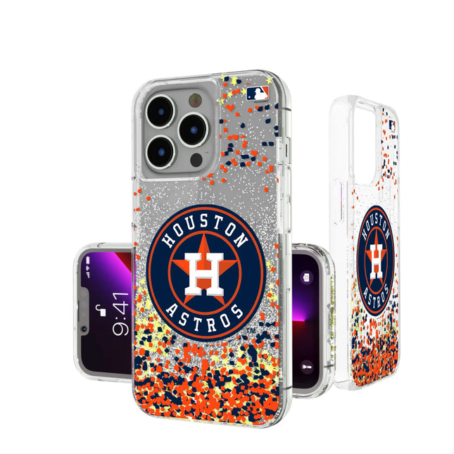 Houston Astros Confetti Glitter Phone Case for Apple iPhone