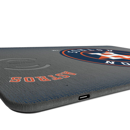 Houston Astros Linen 15-Watt Wireless Charger and Mouse Pad