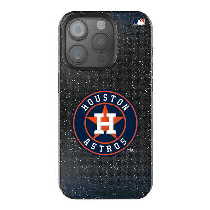 Houston Astros Linen Black Bling Phone Case for Apple iPhone