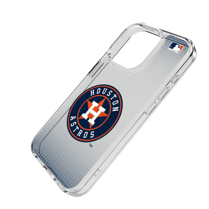Houston Astros Linen Clear Phone Case for Apple iPhone