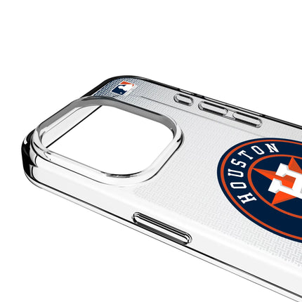 Houston Astros Linen Clear Phone Case for Apple iPhone