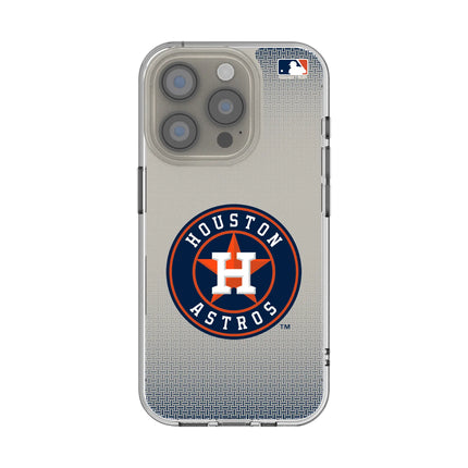 Houston Astros Linen Clear Phone Case for Apple iPhone