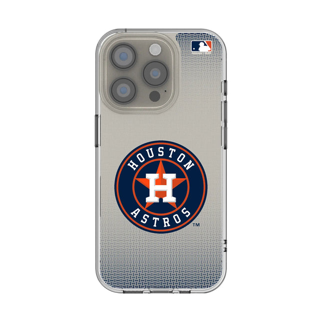 Houston Astros Linen Clear Phone Case for Apple iPhone