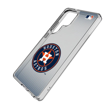 Houston Astros Linen Clear Phone Case for Samsung Galaxy