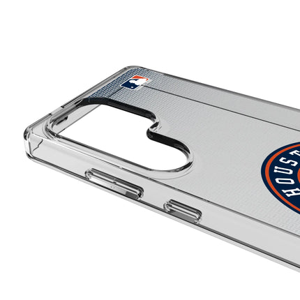 Houston Astros Linen Clear Phone Case for Samsung Galaxy