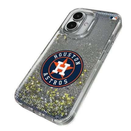Houston Astros Linen Glitter Phone Case for Apple iPhone