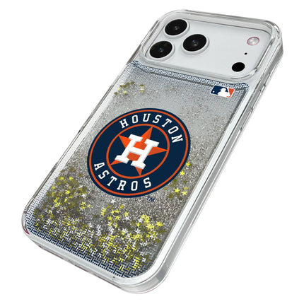 Houston Astros Linen Glitter Phone Case for Apple iPhone