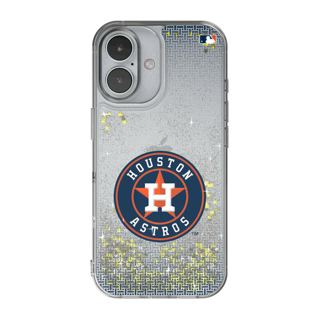 Houston Astros Linen Glitter Phone Case for Apple iPhone