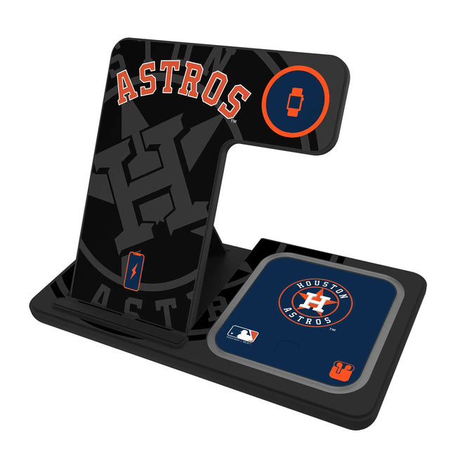 Houston Astros Monocolor Tilt 3 in 1 Charging Station
