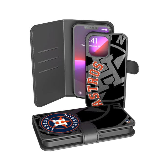 Houston Astros Monocolor Tilt Wallet Phone Case for Apple iPhone