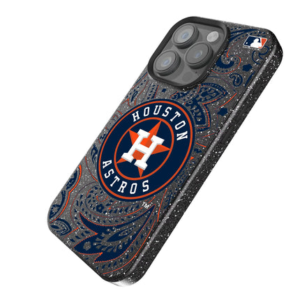 Houston Astros Paisley Black Bling Phone Case for Apple iPhone