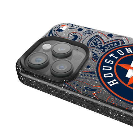 Houston Astros Paisley Black Bling Phone Case for Apple iPhone