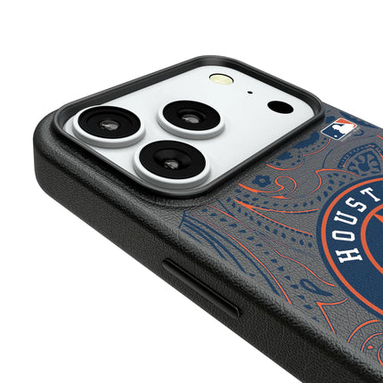 Houston Astros Paisley MagSafe Compatible Phone Case for Apple iPhone