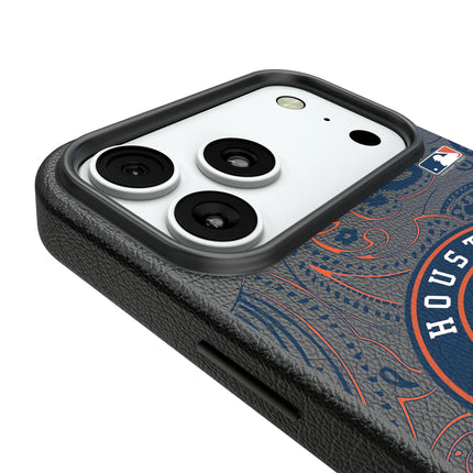 Houston Astros Paisley MagSafe Compatible Phone Case for Apple iPhone