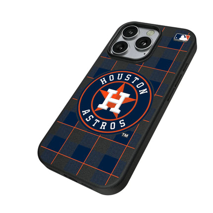 Houston Astros Plaid MagSafe Compatible Phone Case for Apple iPhone
