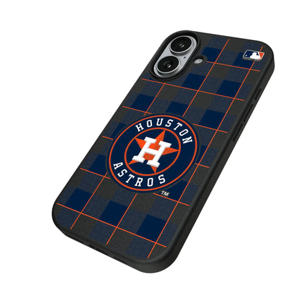 Houston Astros Plaid MagSafe Compatible Phone Case for Apple iPhone