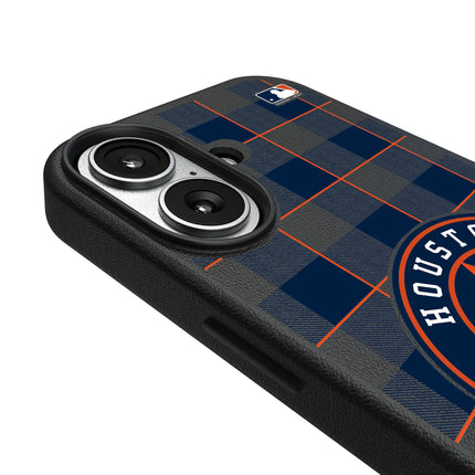 Houston Astros Plaid MagSafe Compatible Phone Case for Apple iPhone