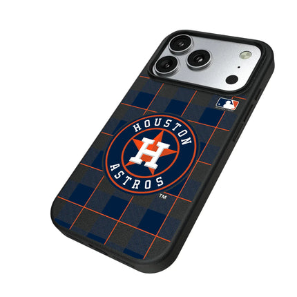 Houston Astros Plaid MagSafe Compatible Phone Case for Apple iPhone
