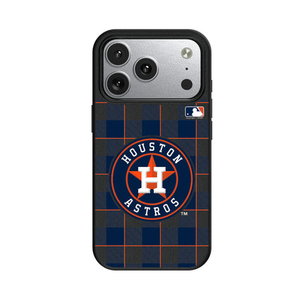 Houston Astros Plaid MagSafe Compatible Phone Case for Apple iPhone
