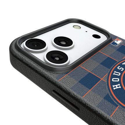 Houston Astros Plaid MagSafe Compatible Phone Case for Apple iPhone