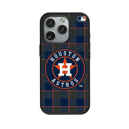 Houston Astros Plaid MagSafe Compatible Phone Case for Apple iPhone