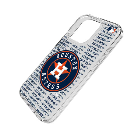 Houston Astros Text Backdrop Clear Phone Case for Apple iPhone