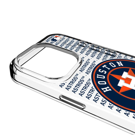 Houston Astros Text Backdrop Clear Phone Case for Apple iPhone