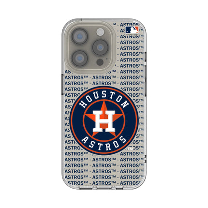 Houston Astros Text Backdrop Clear Phone Case for Apple iPhone