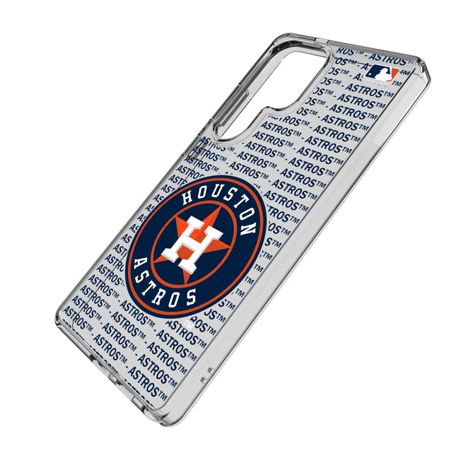 Houston Astros Text Backdrop Clear Phone Case for Samsung Galaxy