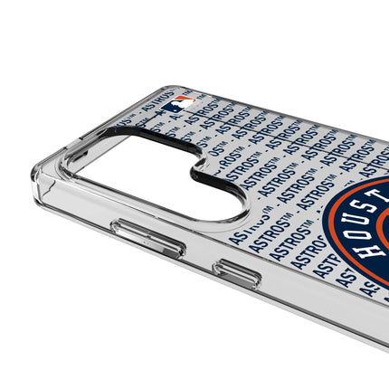Houston Astros Text Backdrop Clear Phone Case for Samsung Galaxy