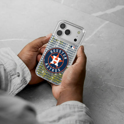 Houston Astros Text Backdrop Glitter Phone Case for Apple iPhone