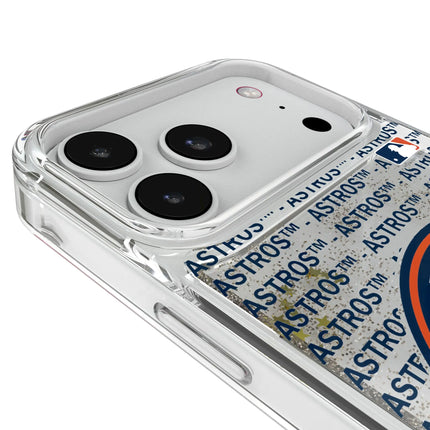 Houston Astros Text Backdrop Glitter Phone Case for Apple iPhone