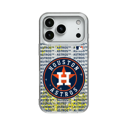 Houston Astros Text Backdrop Glitter Phone Case for Apple iPhone