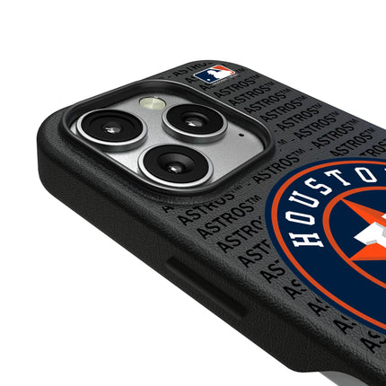 Houston Astros Text Backdrop MagSafe Compatible Phone Case for Apple iPhone