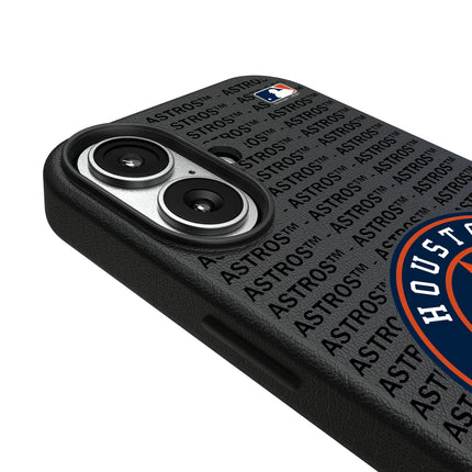 Houston Astros Text Backdrop MagSafe Compatible Phone Case for Apple iPhone