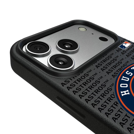 Houston Astros Text Backdrop MagSafe Compatible Phone Case for Apple iPhone