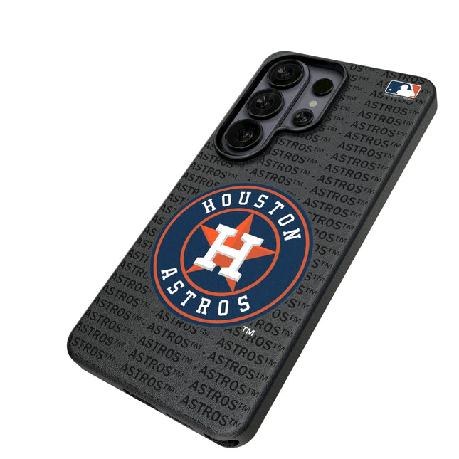 Houston Astros Text Backdrop MagSafe Compatible Phone Case for Samsung Galaxy