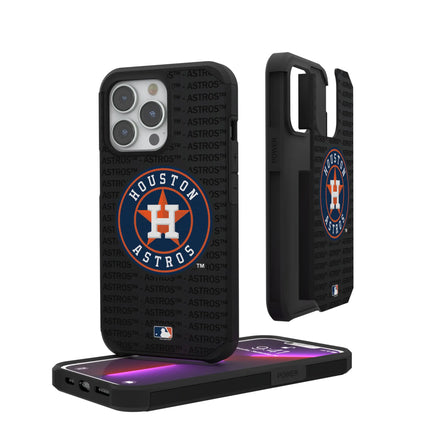 Houston Astros Text Backdrop Rugged Phone Case for Apple iPhone