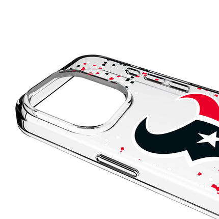 Houston Texans Confetti Clear Phone Case for Apple iPhone