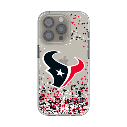 Houston Texans Confetti Clear Phone Case for Apple iPhone