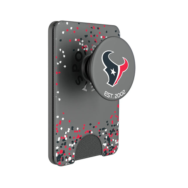 Houston Texans Confetti PopSockets MagSafe-Compatible PopWallet+