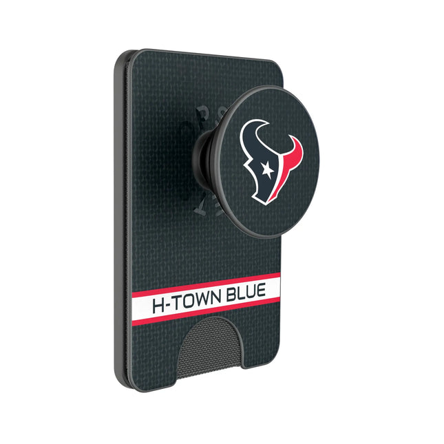 Houston Texans Endzone Solid PopSockets MagSafe-Compatible PopWallet+