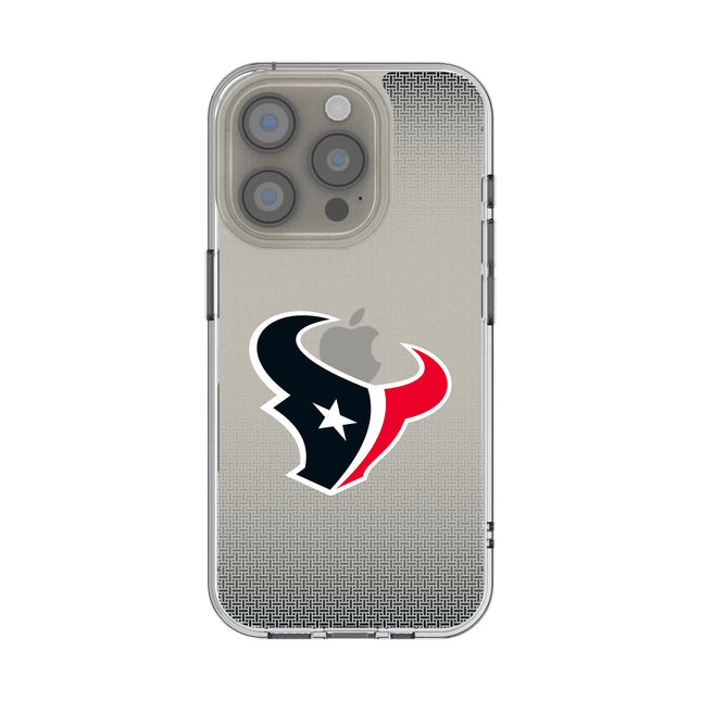 Houston Texans Linen Clear Phone Case for Apple iPhone