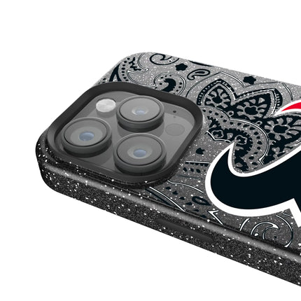 Houston Texans Paisley Black Bling Phone Case for Apple iPhone
