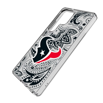 Houston Texans Paisley Clear Phone Case for Samsung Galaxy