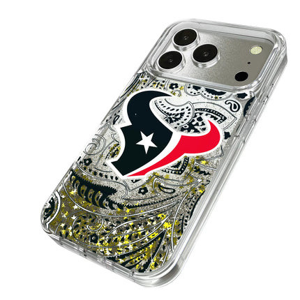 Houston Texans Paisley Glitter Phone Case for Apple iPhone