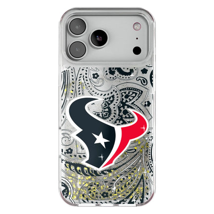 Houston Texans Paisley Glitter Phone Case for Apple iPhone