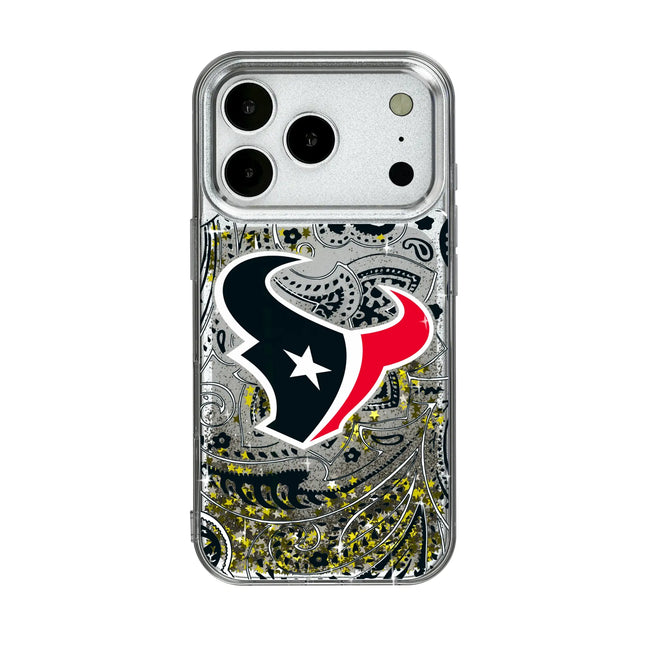 Houston Texans Paisley Glitter Phone Case for Apple iPhone