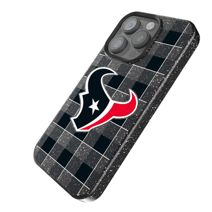 Houston Texans Plaid Black Bling Phone Case for Apple iPhone